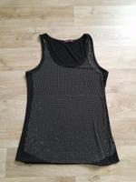 Damen Glitzer Strass Kristall Top Shirt schwarz silber Gr. M/L Bayern - Mitterteich Vorschau