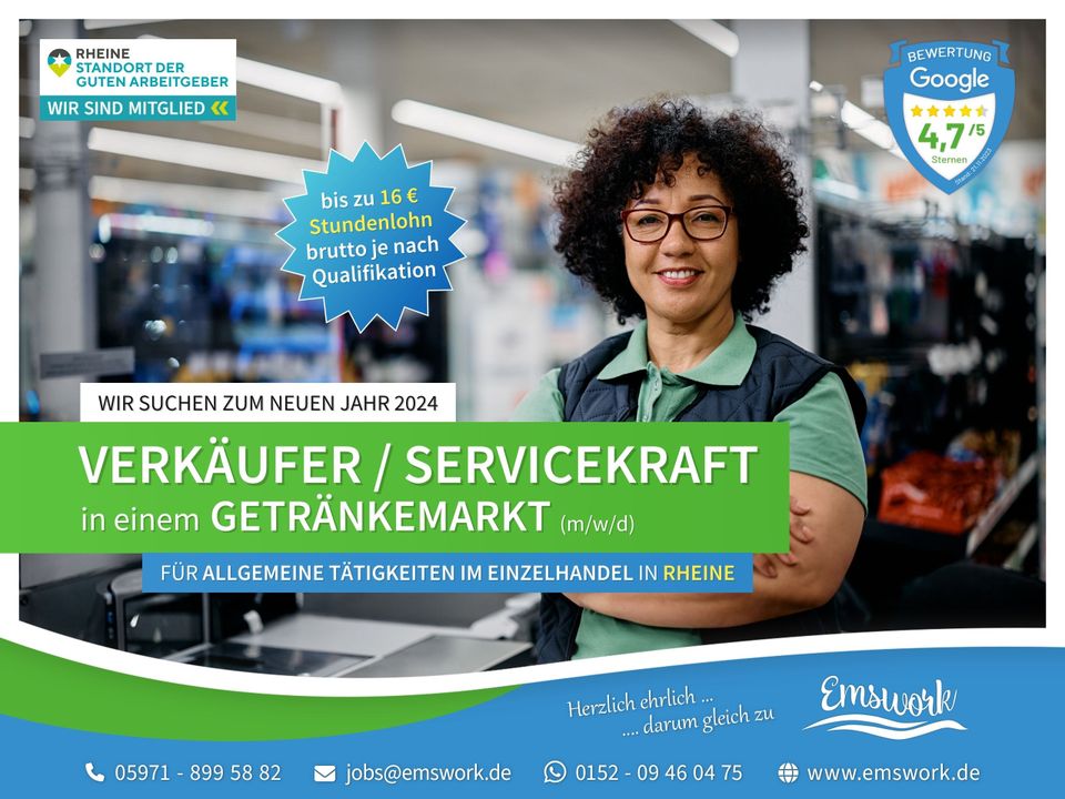 Verkäufer/Servicekraft - Getränkemarkt (m/w/d) in Rheine in Rheine