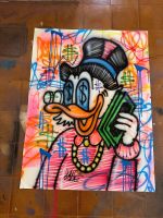 ✅Outside - Scrooge Mc Duck - Money Call / 105x80cm Wandbild, Kunstwerk, Acryl, Leinwand, Handgemalt Nordrhein-Westfalen - Horstmar Vorschau