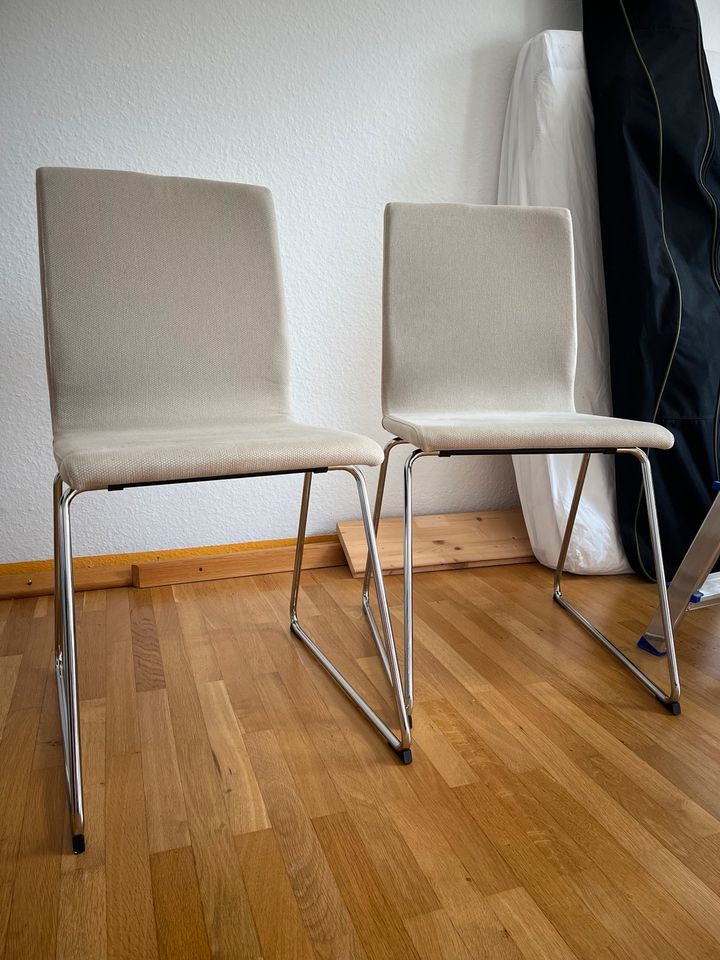 Ikea Stühle beige silber (2 Stück) in Stuttgart