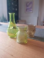 3x Glas Deko Grün Vase Teelichthalter Kerzenhalter Niedersachsen - Tappenbeck Vorschau