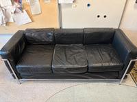 Ledersofa/ Ledercouch 3er und 2er Echtleder schwarz Schleswig-Holstein - Flintbek Vorschau