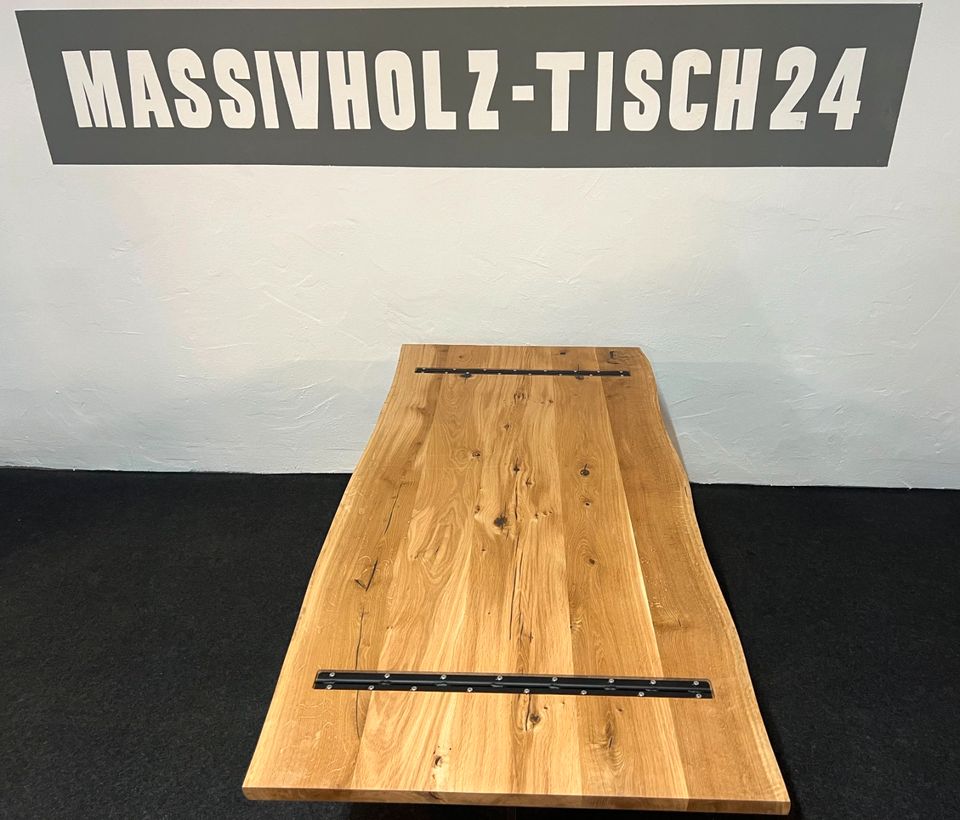 Massiv Eiche Tisch Baumtisch Ausziehbar Esstisch 200-300x100cm in Königswinter