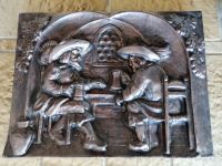 Eisenguß, Aluguß, Bild , Relief, Platte, Zwei Zecher 38/28 cm Bayern - Pfaffenhofen a. d. Roth Vorschau