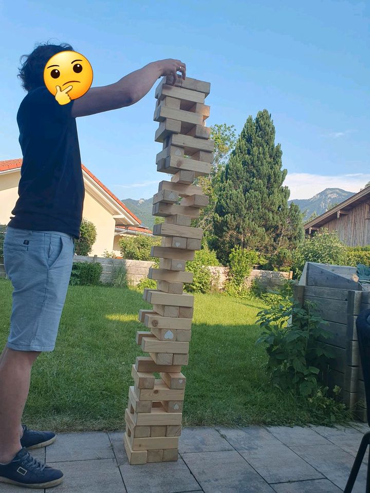 Riesenjenga - Partyspiel Hochzeit zu verleihen in Grassau