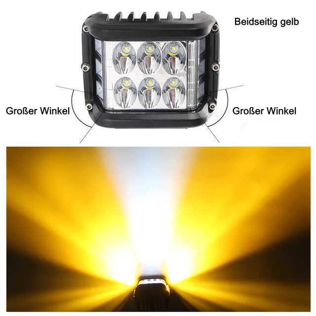 LED Arbeitsscheinwerfer mit R65 Blitzlicht 2250lm / 9-36v / 4m