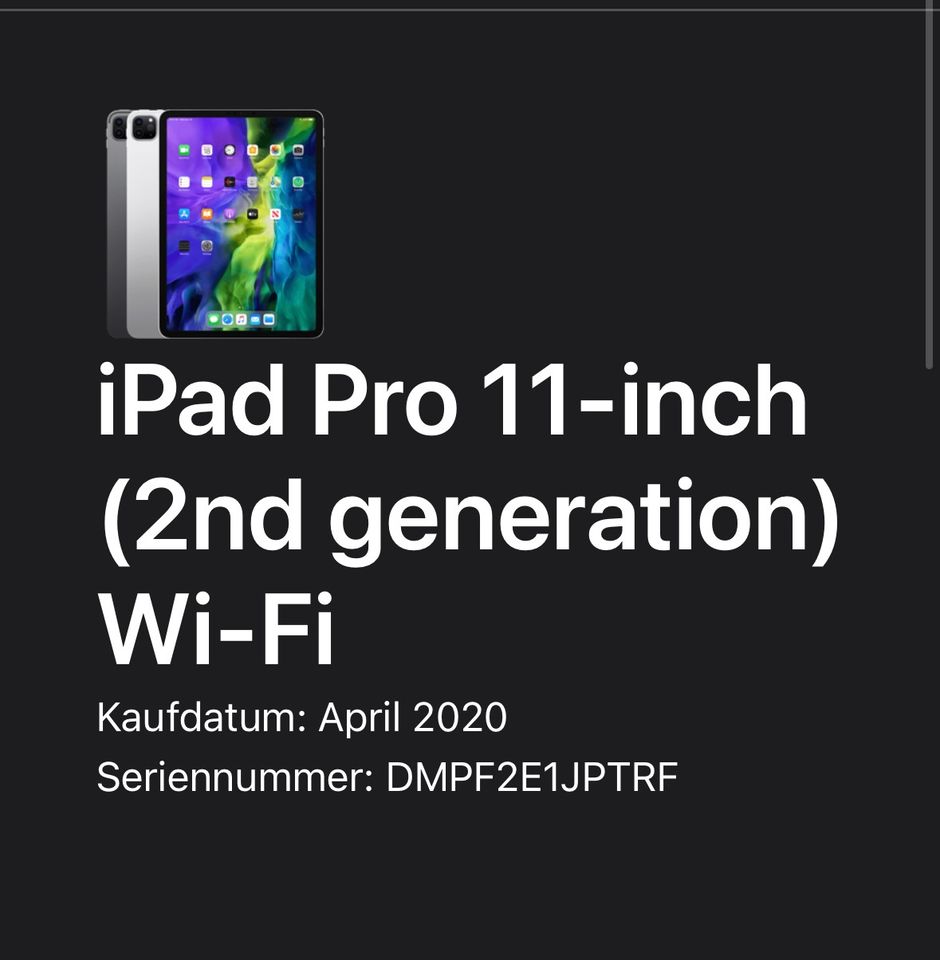 ipad Pro 11 (2nd generation) Wi-Fi in Wuppertal