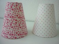 Lampenschirm Tischlampe rosa/pink/weiß 15/6,6-13 cm SET 2tlg. Hessen - Hünfeld Vorschau