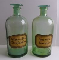 alte Apothekerflasche, Glas, Vorratsflasche, 1l, Glasstopfen Bielefeld - Schildesche Vorschau