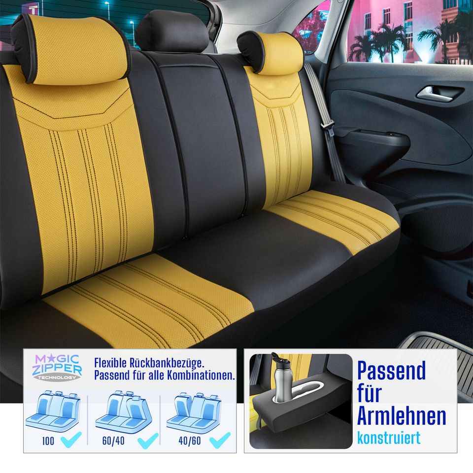 ZEEGII Auto Sitzbezüge Set Für BM-W XM 2022-2024, Leder Leinen  Auto-Sitzbezug-Set - Seitenairbag-Kompatibel - Wasserdicht und  Atmungsaktiv, für Alle Jahreszeiten,Black+Yellow : : Auto &  Motorrad