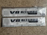 2x Mercedes Benz Modellschild „V8 Biturbo 4Matic“ A 213 817 99 00 Baden-Württemberg - Remshalden Vorschau