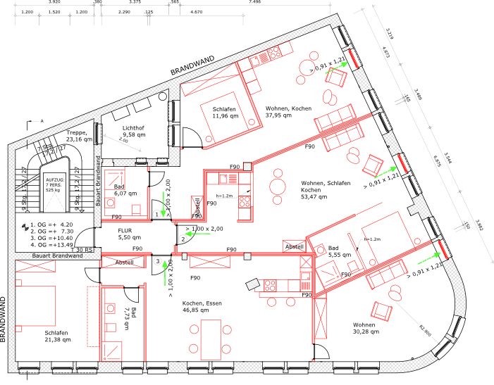 *PROVISIONSFREI* ca. 220  910 m² Büro-/Praxisflächen am Ostenhellweg zu vermieten! in Dortmund