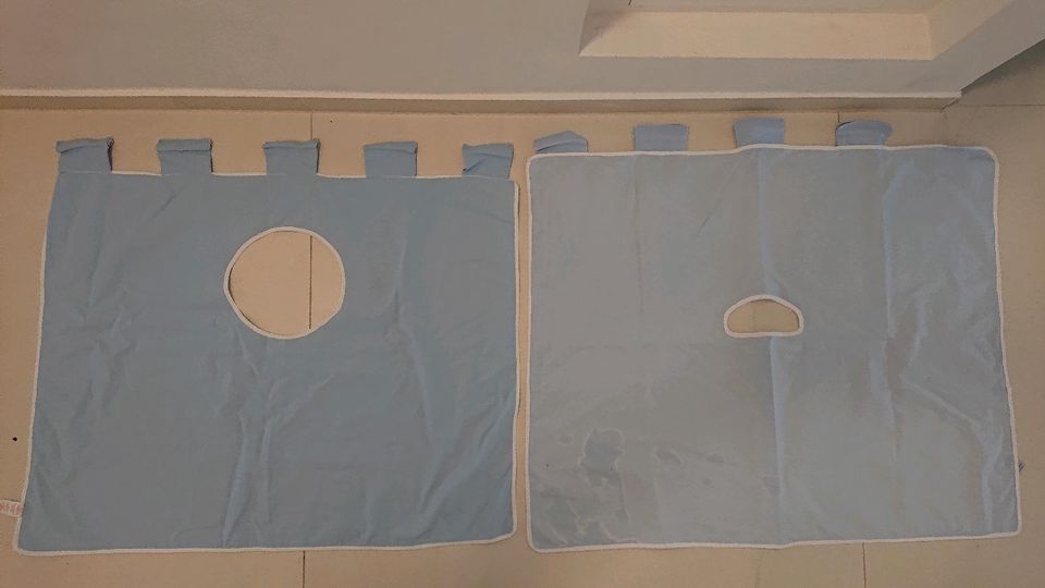 Paidi Vorhang für hochbett blau Seitenteile in Roth