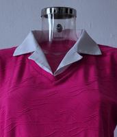 Polo Shirt Blusenshirt Adler Himbeerrot Wellenmuster Gr. 38 Frankfurt am Main - Nieder-Eschbach Vorschau