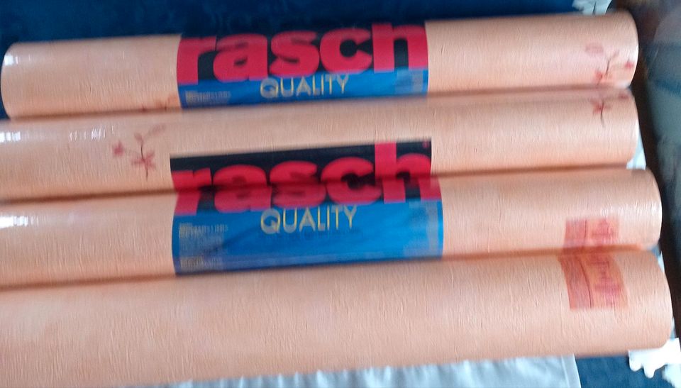 4 Rollen Tapete von rasch. 20€ Nur ausgepackt zum fotografieren. in Ober-Ramstadt