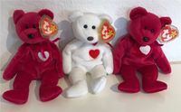 TY 3 Valentins-Beanie Babies Bären mit Herzen Baden-Württemberg - Tübingen Vorschau