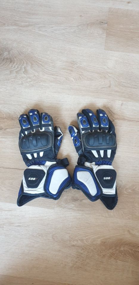 BOS Motorradhandschuhe blau/weiß Gr. L in Aichwald