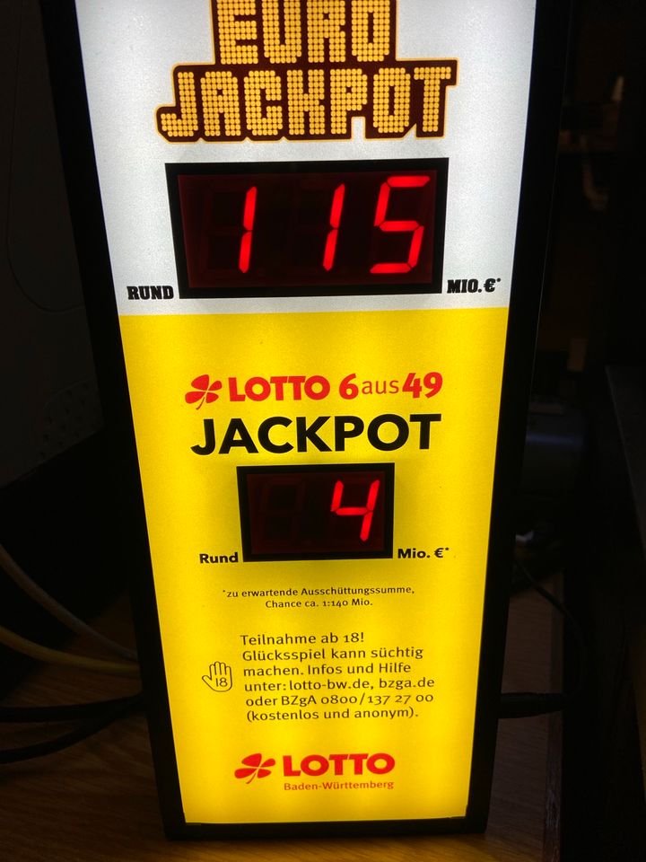 Lotto Jackpot Display Digital Neu in OVP in Eberdingen