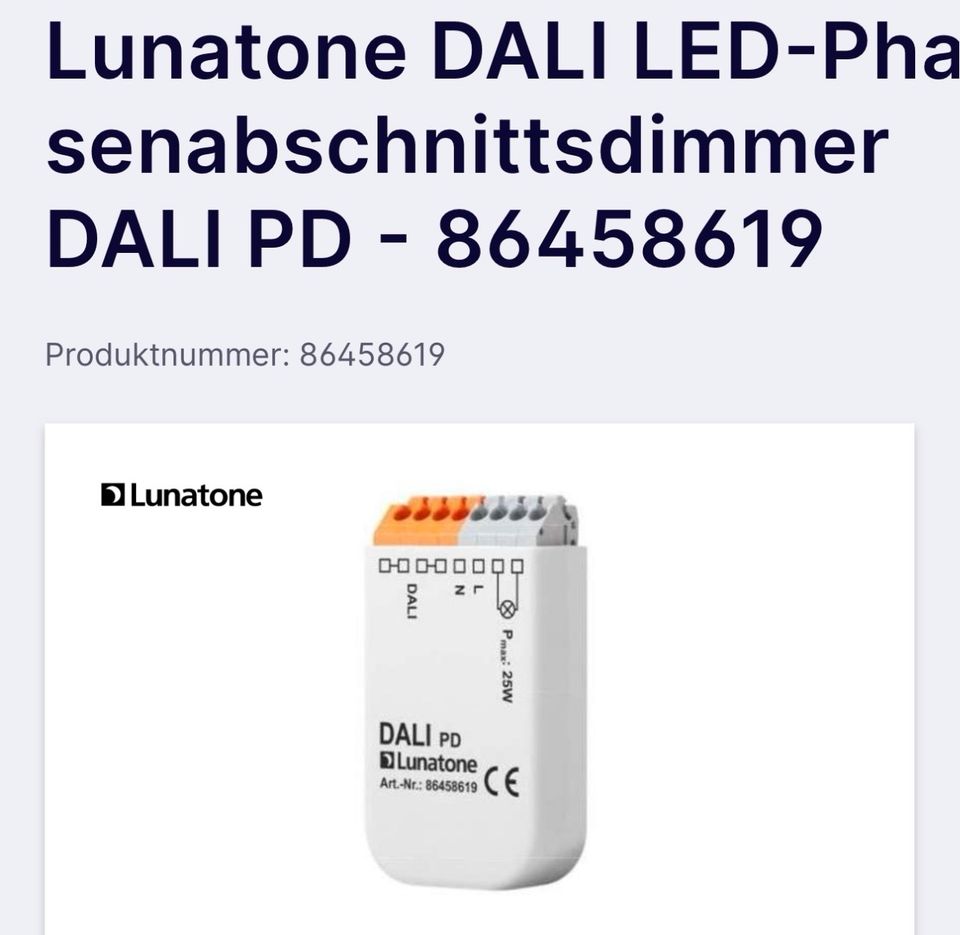 Lunatone DALI LED-Phasenabschnittsdimmer DALI PD - 86458619 in Köln