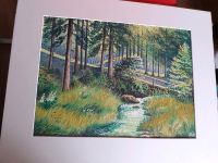 Wald gemalt mit Wasserfarben Nordrhein-Westfalen - Meschede Vorschau