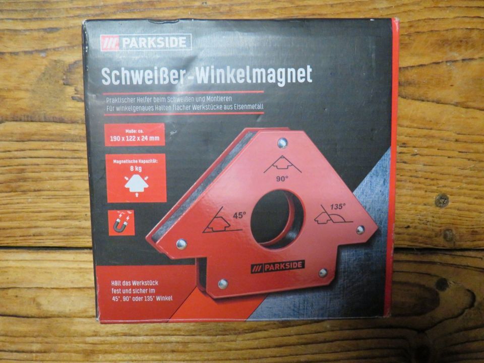 PARKSIDE Schweißer Winkelmagnet 45° 90 ° 135° Winkel 8kg Magnet in Pulheim