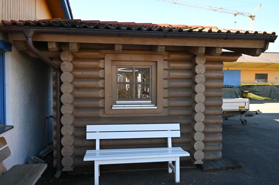 Blockhaus Sauna Finnland AUSSTELLUNGSSTÜCK | Gartensauna in Ottobeuren