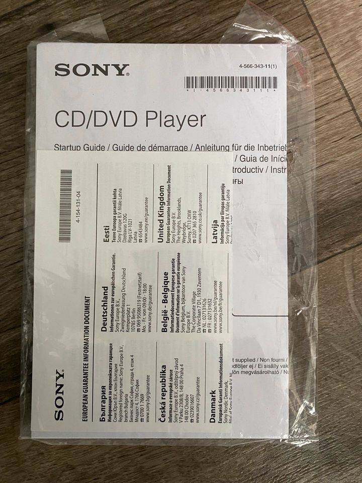 Sony DVD CD Player DVP-SR170 wie neu in Sangerhausen