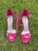 NEUWERTIG Catwalk Sandalette Pump High Heels Gr. 40 Pink Fuchsia Hessen - Fritzlar Vorschau