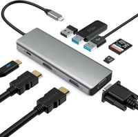 9 in 1 Dockingstation & USB C Hub für Notebook / MacBook / PC Bayern - Kiefersfelden Vorschau