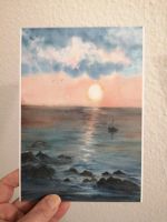 Postkarte. Meer. Gedruckt von meinem Aquarelle Bild 15x21cm Baden-Württemberg - Denzlingen Vorschau