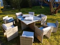 Gartenmöbel-Set (9teilig, Tisch und 8 Stühle) + Ikea Polster Bayern - Wörth a. Main Vorschau