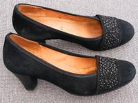 ❤ Gabor Pumps schwarz Gr. 38 5 1/2 ❤ 5cm Steinchen schmal Bayern - Kümmersbruck Vorschau