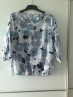 Neuwertiges Blusenshirt "Opus" in Gr. 38/40 weiß/blau Baden-Württemberg - Bad Dürrheim Vorschau