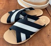 Navyboot Switzerland Riemensandalen Navy-Weiß-Gold NP 98€ Baden-Württemberg - Bad Rappenau Vorschau