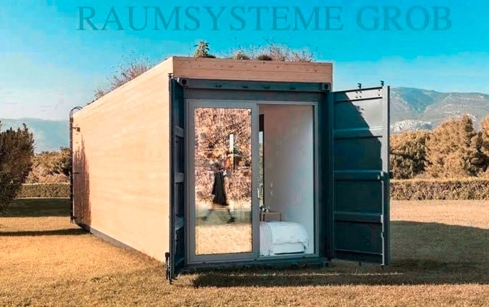 Containerlösung für Ferienwohnung Gartenhütte Büroerweiterung Tiny House Wohncontainer Schlafcontainer Sozialunterkunft Nachhaltiges Wohnen Tinyhouse bauen Container kaufen Bayern 24 Monate Garantie in Saarbrücken