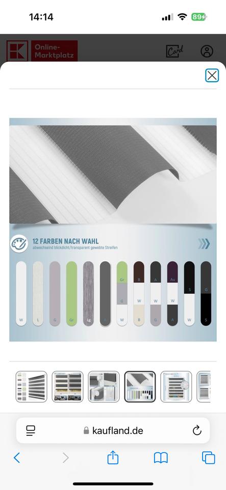 Doppelrollo 100x150 cm Duo Rollo Klemmfix ohne Bohren GRAU- NEU in Asperg