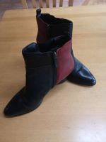 Tamaris Stiefelette Leder Gr.41 schwarz/rot extravagant Nordrhein-Westfalen - Senden Vorschau