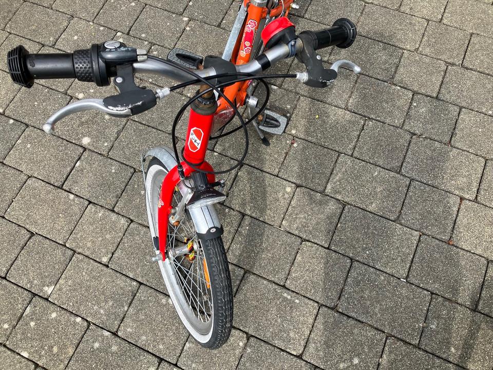 Puky Skyride Kinderfahrrad 20 Zoll 3-Gang rot orange Blumen in Hohenschäftlarn