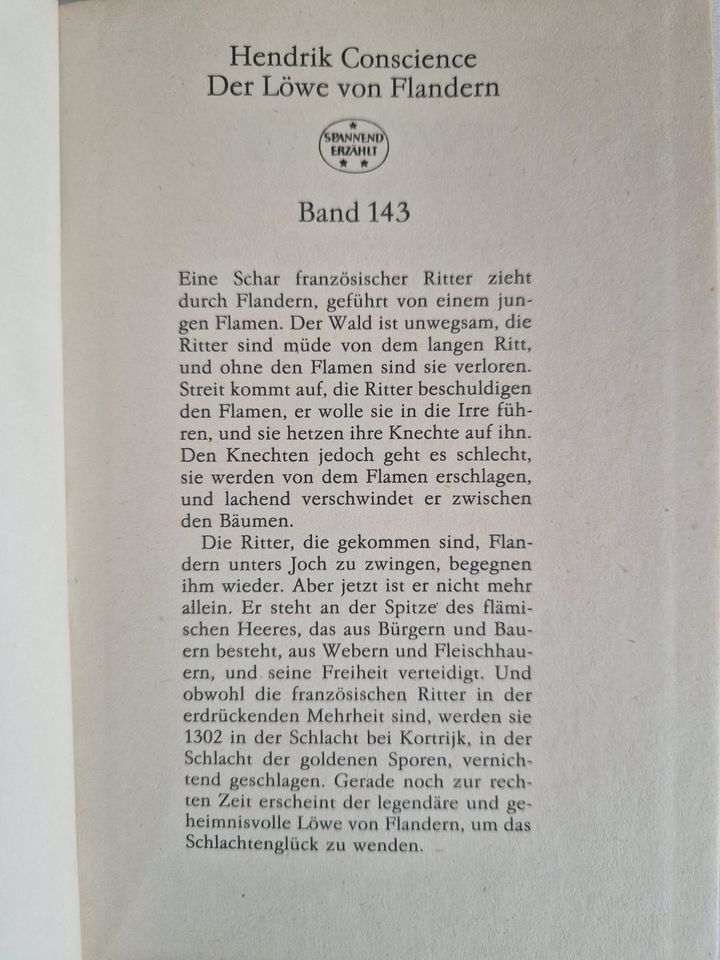 Der Löwe von Flandern von Hendrik Conscience _ Jugendbuch in Radeberg