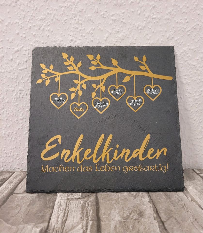 Schieferplatte Schiefertafel personalisiertes Geschenk in Esterwegen