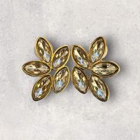 Navette Strass Elegante Vintage Oversize Clip Ohrringe Nordrhein-Westfalen - Kerpen Vorschau