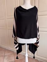 Comma - Poncho - schwarz beige gestreift - NEU mit Etikett Nordrhein-Westfalen - Elsdorf Vorschau