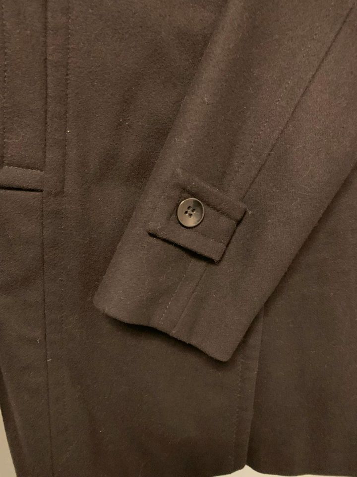 EDC BY ESPRIT Damen Wollmantel mit Zierriegel Schwarz Gr. XL in Erkrath