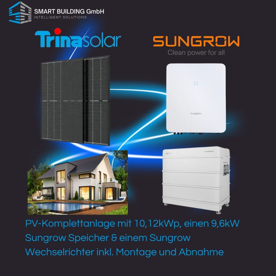 Photovoltaik Komplettanlage 10,12 kWp mit Sungrow Wechselrichter in Nürnberg (Mittelfr)