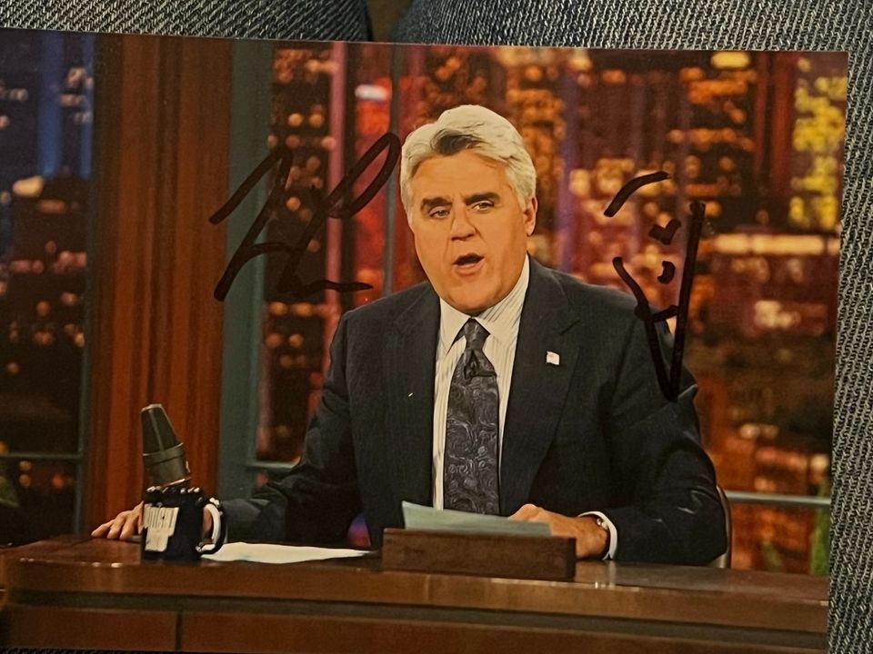 Autogramm Jay Leno, Talkmaster USA, Late Night in Berlin