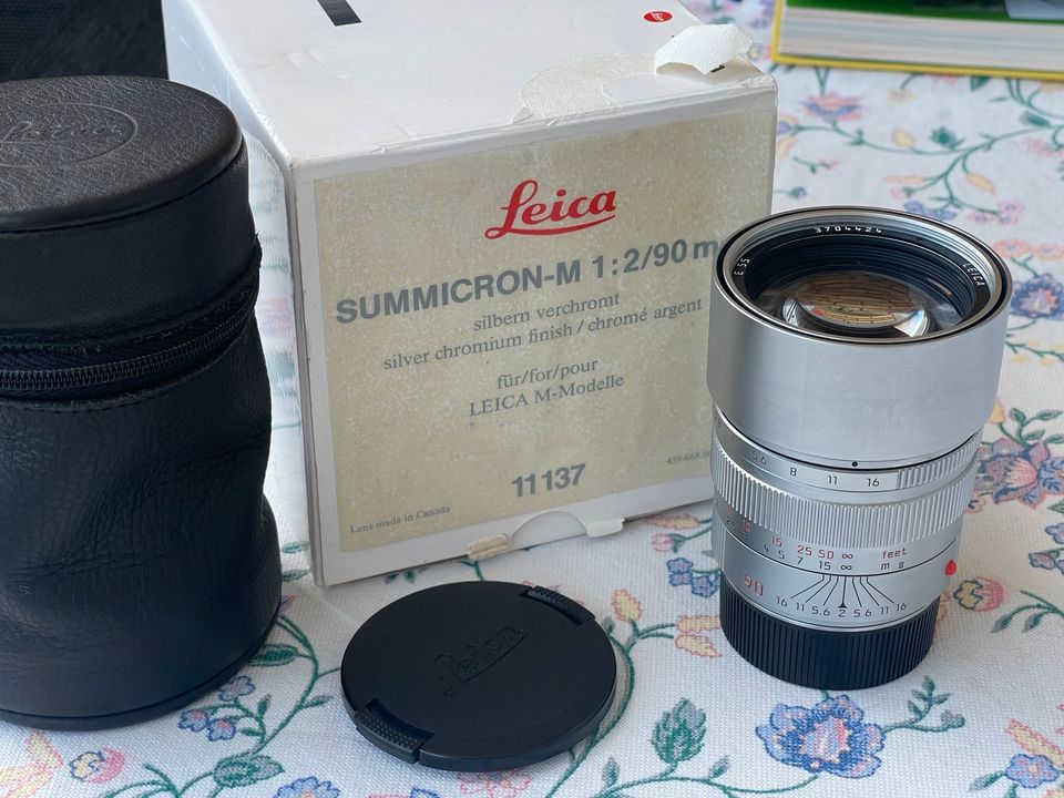 Leica Summicron M 1:2/90mm Silbern Verchromt in OVP in München