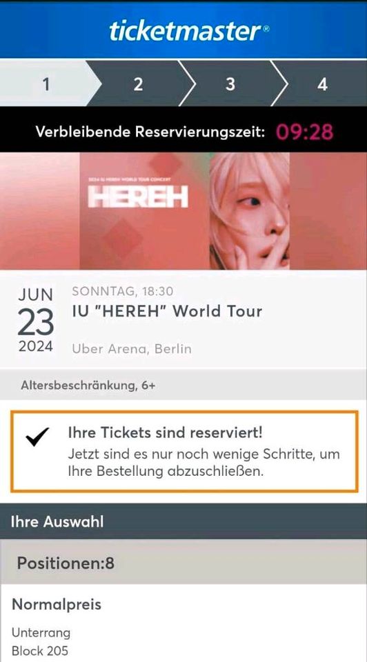 IU BERLIN TICKET 23.06.2024 Block 205 in Dresden