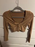 Langarm Cropped Top braun Berlin - Pankow Vorschau