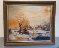 Ölgemälde auf Leinwand , Winterlandschaft Dortmund - Westerfilde Vorschau