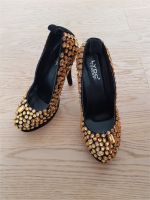 Schwarz/Gold High Heels Größe 38 - Glamour Stil Bayern - Starnberg Vorschau